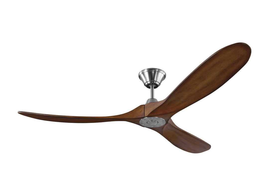 Visual Comfort Fan Maverick 60 3MAVR60BSKOA Ceiling Fan - Brushed Steel, Koa/Koa/