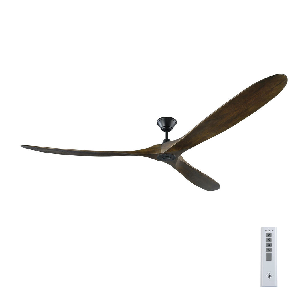 Visual Comfort Fan Maverick 88 3MAVR88BK Ceiling Fan - Matte Black, Dark Walnut/Dark Walnut/