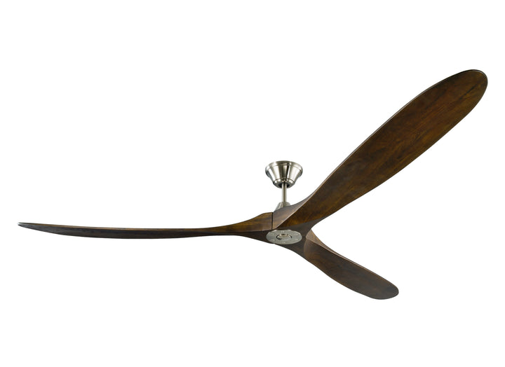 Visual Comfort Fan Maverick 88 3MAVR88BS Ceiling Fan - Brushed Steel, Dark Walnut/Dark Walnut/