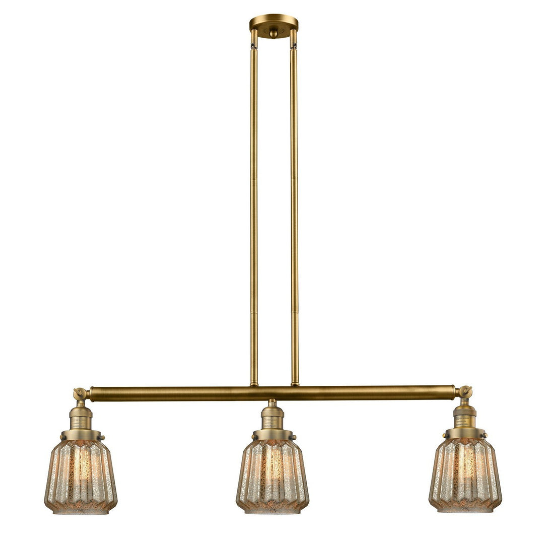 Innovations Franklin Restoration 213-BB-G146 Pendant Light - Brushed Brass