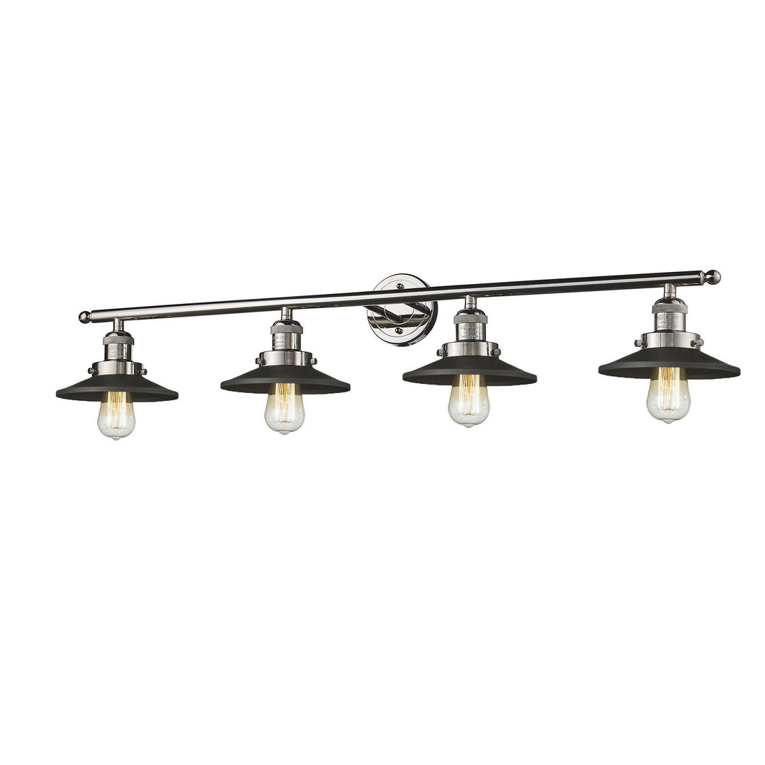 Innovations Franklin Restoration 215-PC-M6BK Bath Vanity Light 44 in. wide - Polished Chrome
