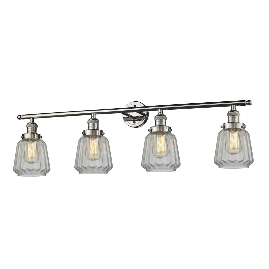 Innovations Franklin Restoration 215-PN-G142 Bath Vanity Light 43 in. wide - Polished Nickel