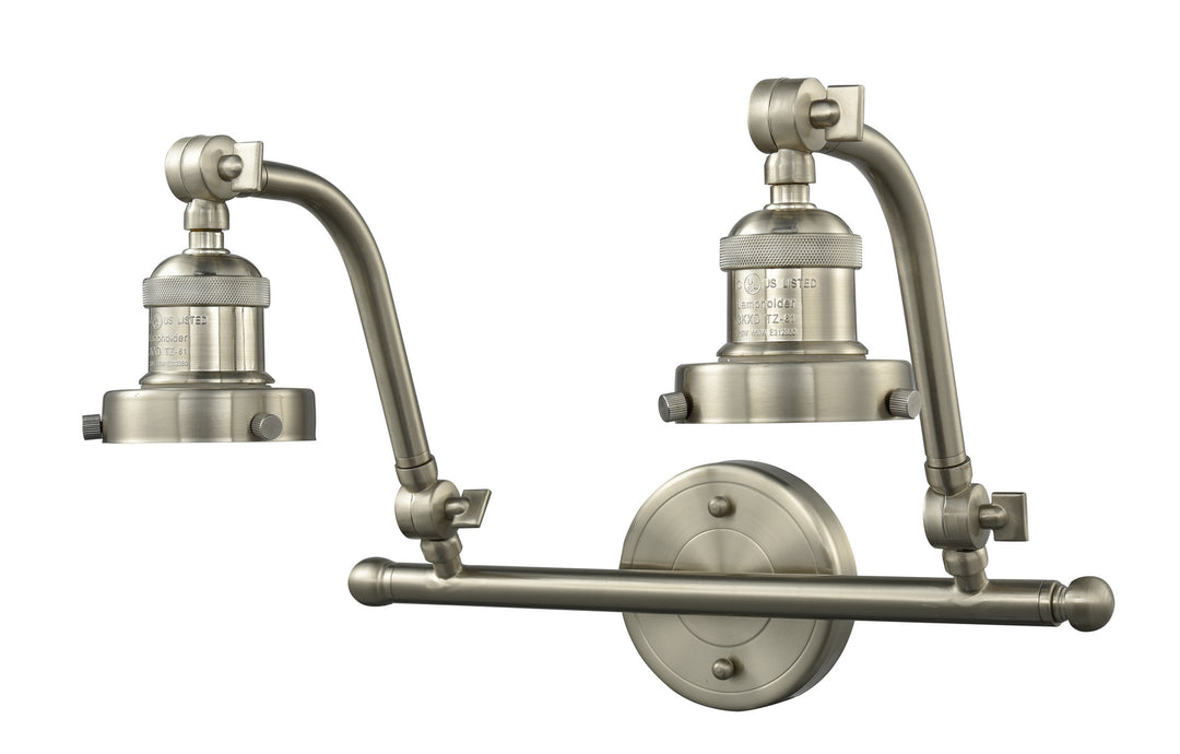 Innovations Lighting 515-2W-SN  Franklin Restoration Utility Light Brushed Satin Nickel