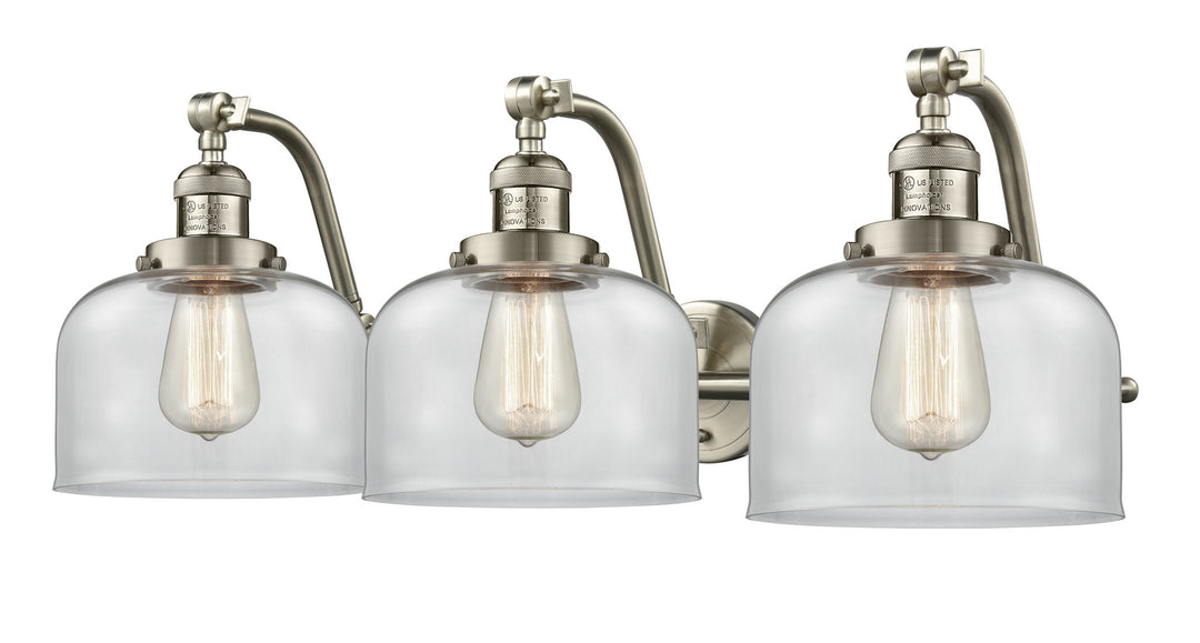 Innovations Franklin Restoration 515-3W-SN-G72 Bath Vanity Light 28 in. wide - Brushed Satin Nickel
