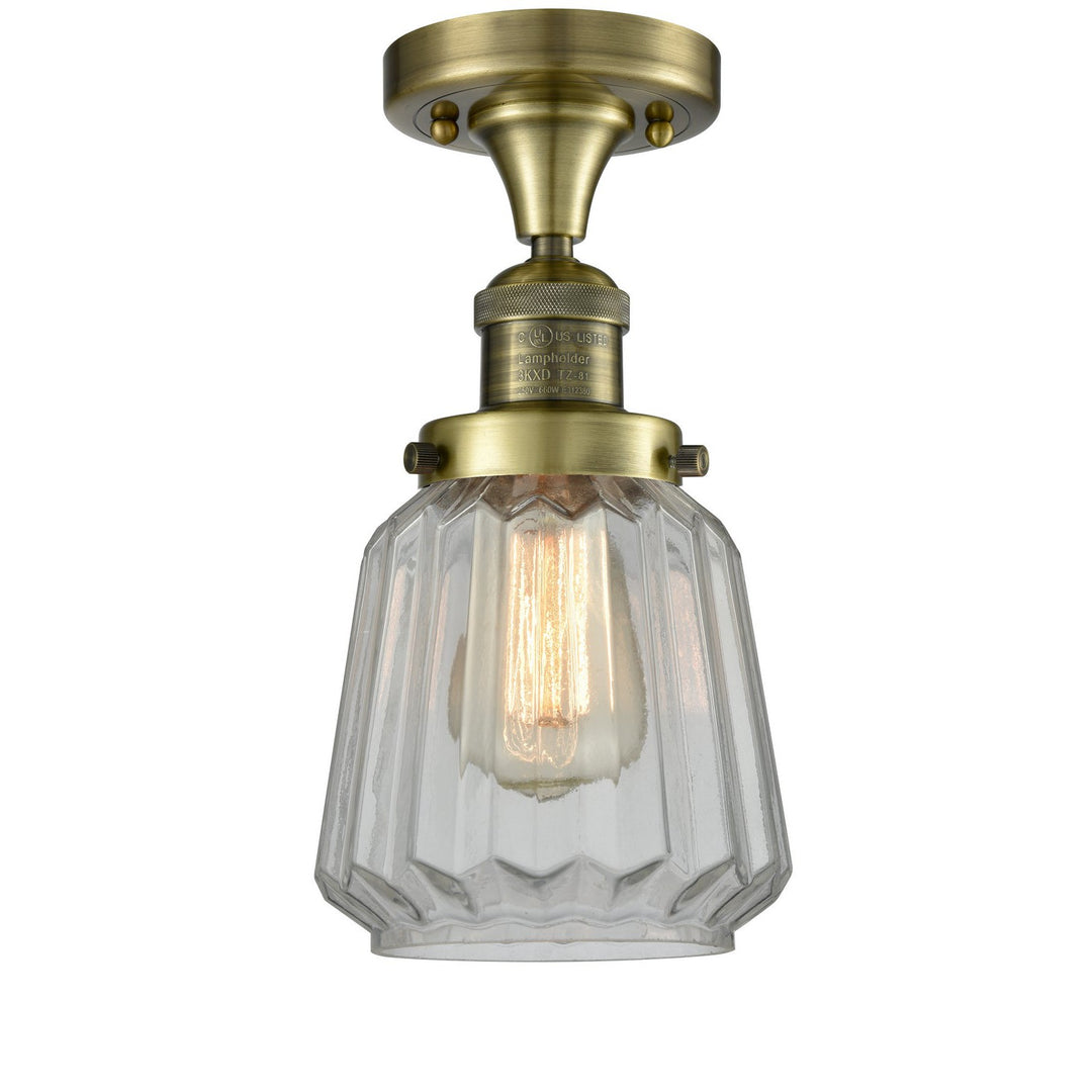 Innovations Franklin Restoration 517-1CH-AB-G142 Ceiling Light - Antique Brass