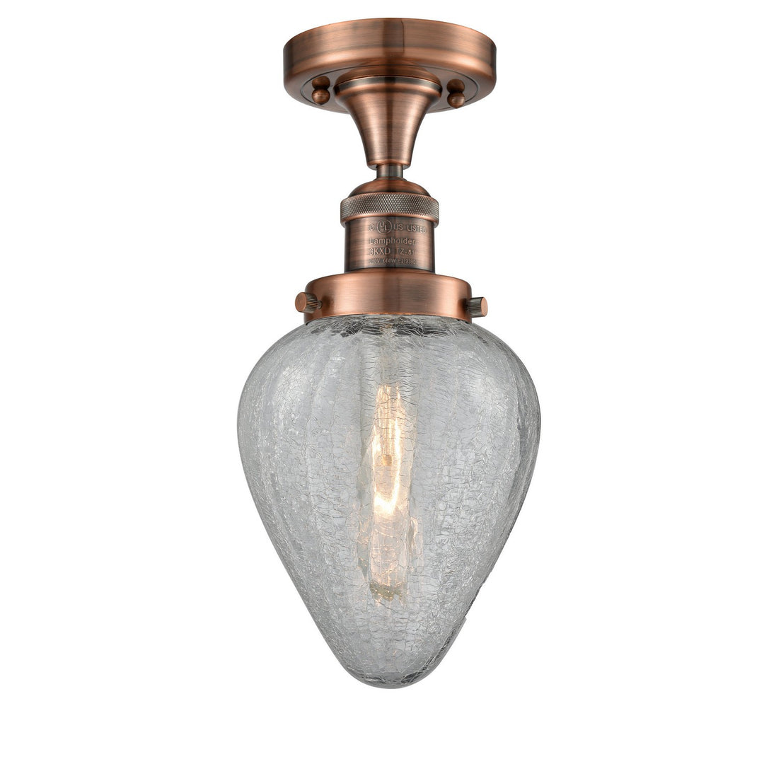 Innovations Franklin Restoration 517-1CH-AC-G165 Ceiling Light - Antique Copper