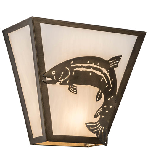 Meyda Tiffany Leaping Trout 81981 Wall Light - Antique Copper