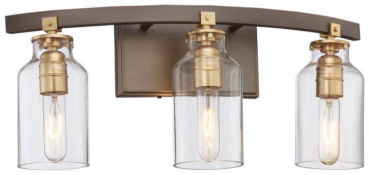 Minka-Lavery Morrow 3553-588 Bath Vanity Light 22 in. wide - Harvard Court Bronze W/Gold Hi