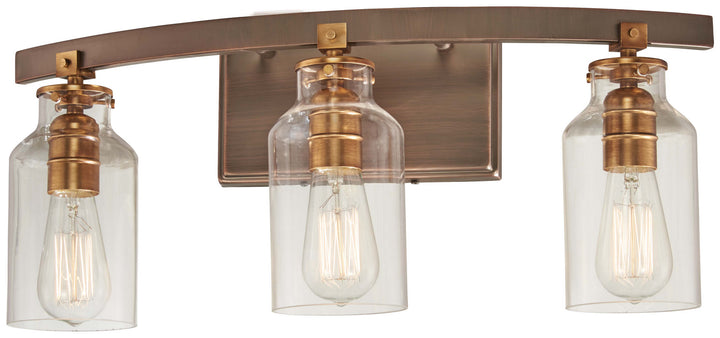 Minka-Lavery Morrow 3553-588 Bath Vanity Light 22 in. wide - Harvard Court Bronze W/Gold Hi