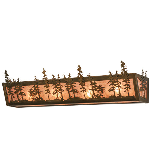 Meyda Tiffany Tall Pines 82132 Bath Vanity Light 30 in. wide - Antique Copper