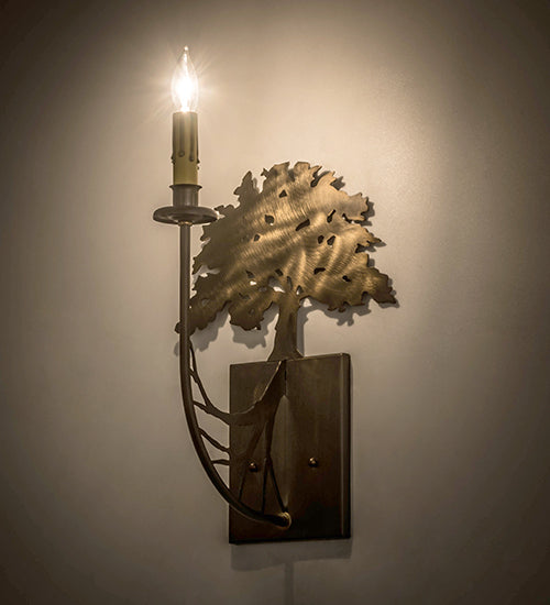 Meyda Tiffany Oak Tree 82157 Wall Light - Antique Copper