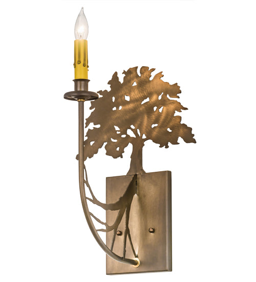 Meyda Tiffany Oak Tree 82157 Wall Light - Antique Copper