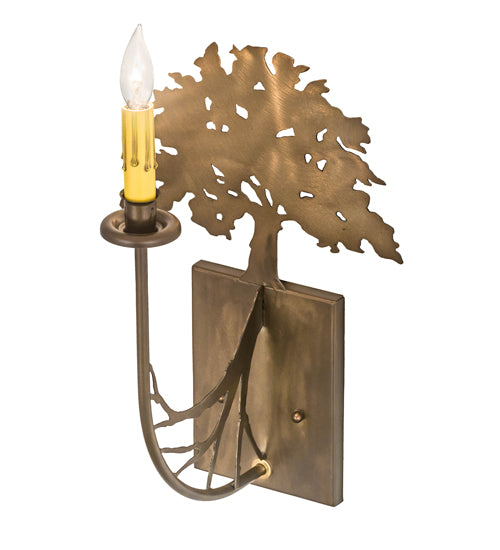 Meyda Tiffany Oak Tree 82157 Wall Light - Antique Copper