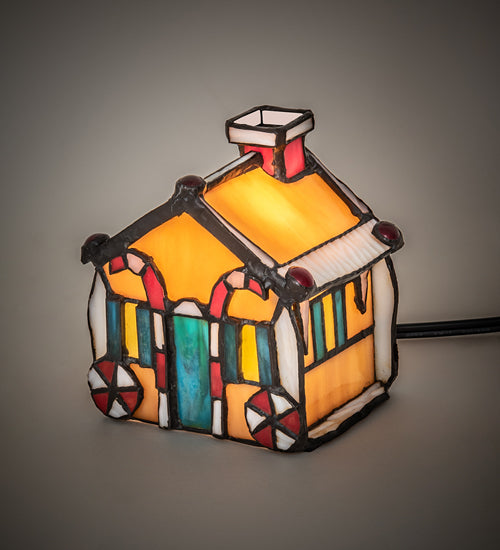 Meyda Tiffany Lighting 82175 Gingerbread House One Light Accent Lamp Lamp Bronze / Dark