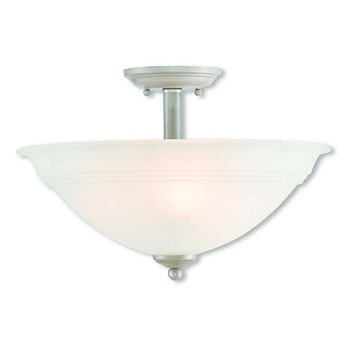 Livex Wynnewood 40749-34 Ceiling Light - Hand Applied Brushed Silver