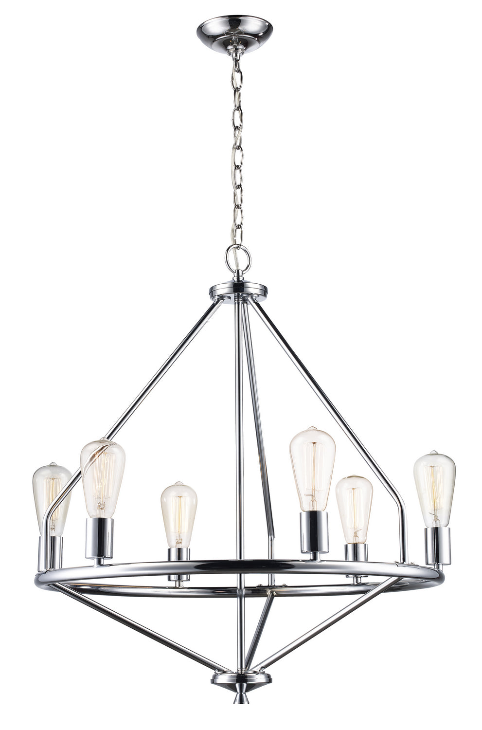 Trans Globe Imports 10866 PC Chandelier Light - Polished Chrome