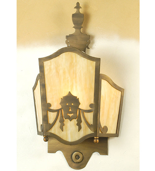 Meyda Tiffany Theatre Mask 82252 Wall Light - Antique Brass