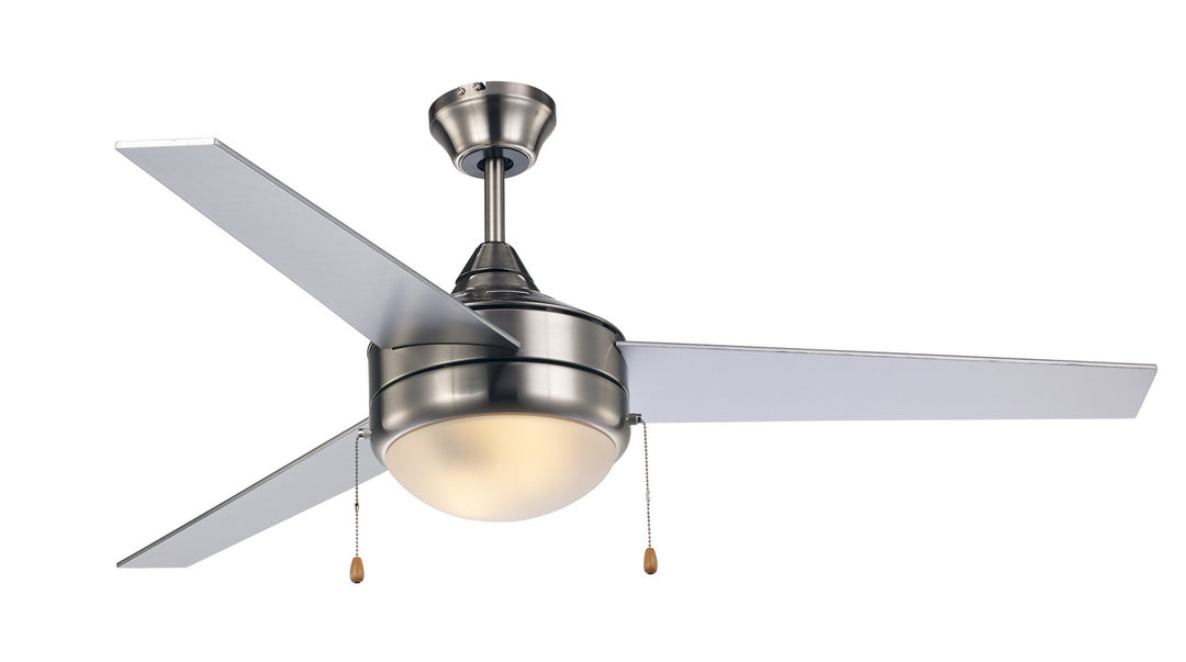 Trans Globe Imports F-1008-1 BN/SIL Ceiling Fan - Brushed Nickel