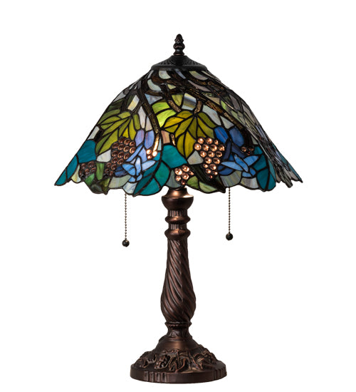 Meyda Tiffany Lighting 82303 Spiral Grape Table Lamp Lamp Bronze / Dark