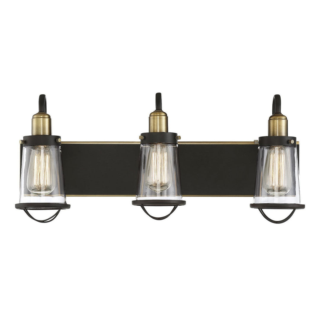 Savoy House Lansing 8-1780-3-79 Bath Vanity Light 24 in. wide - English Bronze and Warm Brass