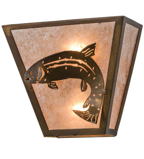 Meyda Tiffany Leaping Trout 82363 Wall Light - Antique Copper