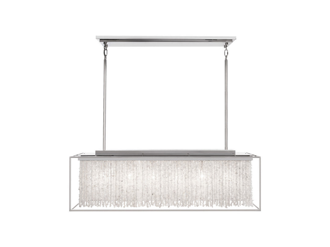 Avenue Soho HF9000-SLV Pendant Light - Polished Nickel Silver With Moon Rock Gem Nuggets