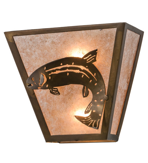 Meyda Tiffany Leaping Trout 82363 Wall Light - Antique Copper