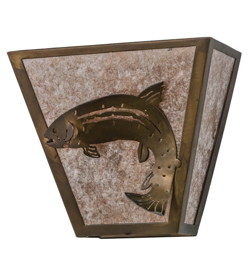 Meyda Tiffany Leaping Trout 82363 Wall Light - Antique Copper