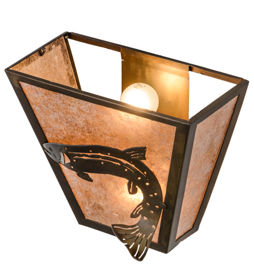 Meyda Tiffany Leaping Trout 82363 Wall Light - Antique Copper