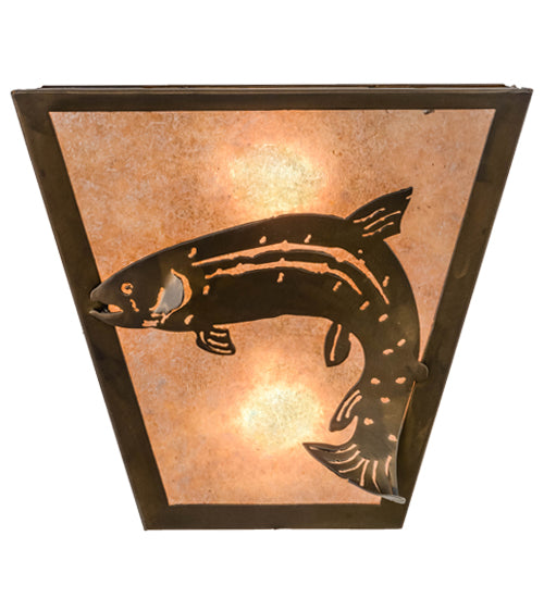 Meyda Tiffany Leaping Trout 82363 Wall Light - Antique Copper