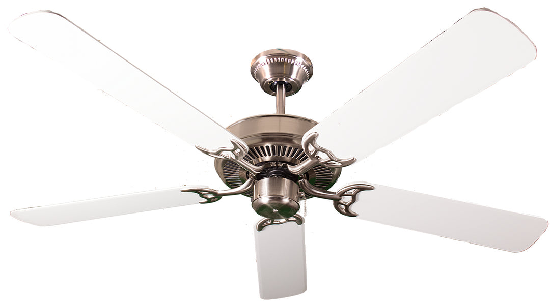 Homenhancements B552 NK5W Caliber 52"Ceiling Fan Ceiling Fan Pewter, Nickel, Silver