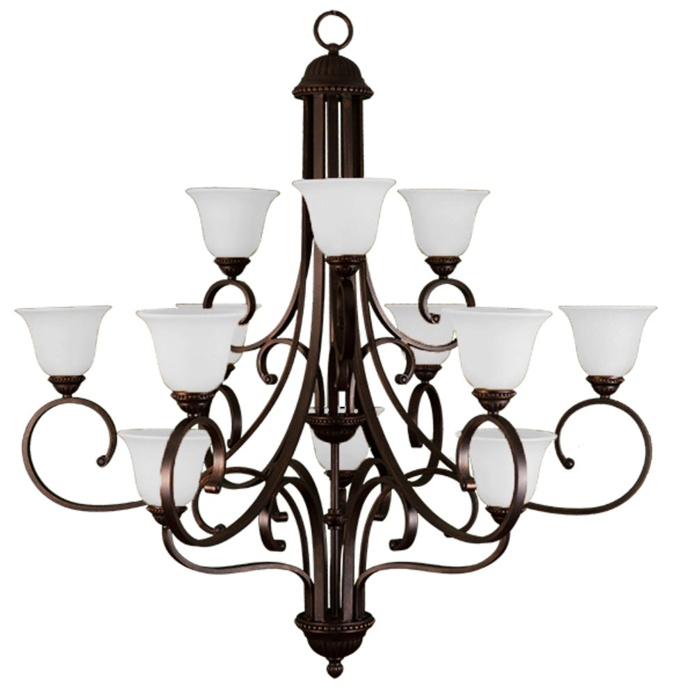 HOMEnhancements Alpine BDF-12CH(WH)-RB Chandelier Light - Bronze