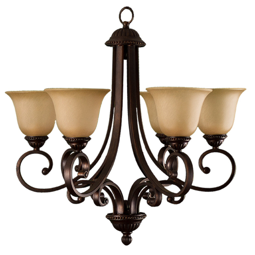 HOMEnhancements Alpine BDF-6CH(TS)-RB Chandelier Light - Rubbed Bronze