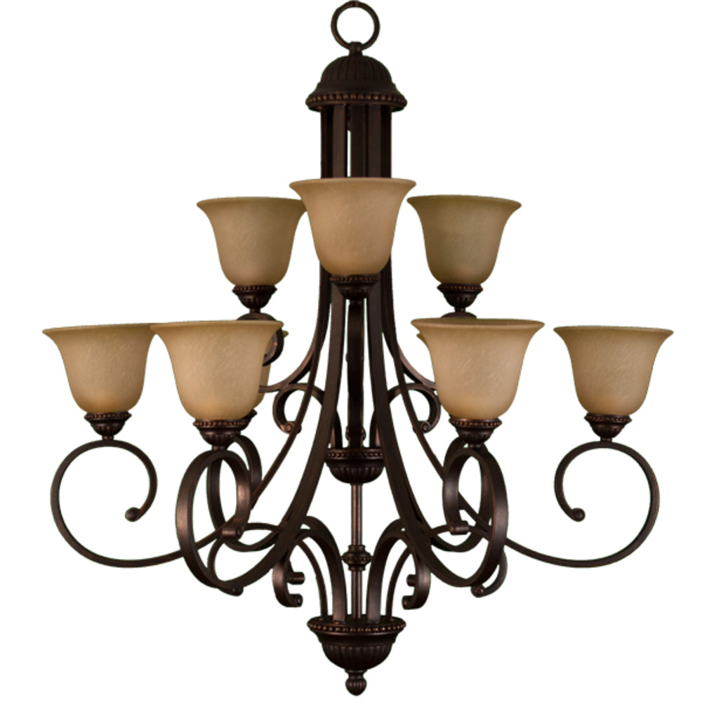 HOMEnhancements Alpine BDF-9CH(TS)-RB Chandelier Light - Rubbed Bronze