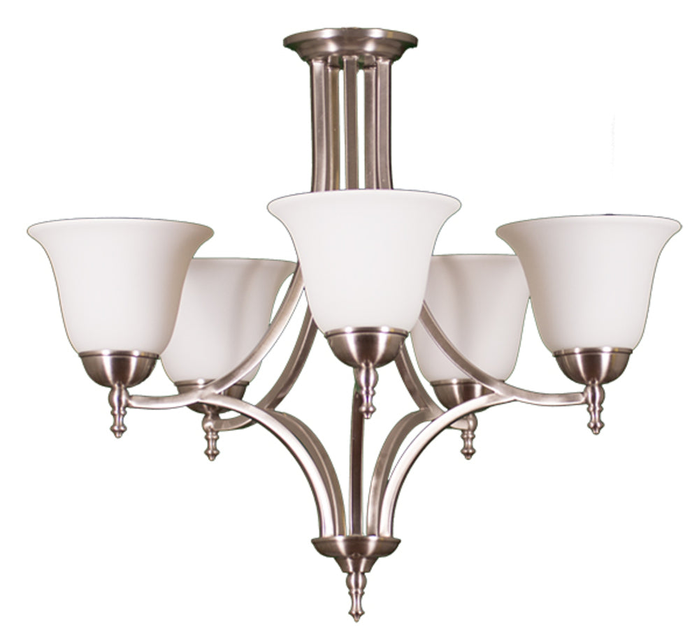 HOMEnhancements Dallas CH-145WH-NK Chandelier Light - Brushed Nickel