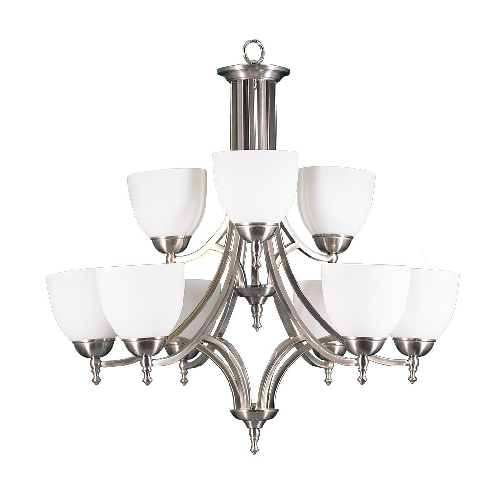 HOMEnhancements Dallas CH-149WH-NK Chandelier Light - Brushed Nickel