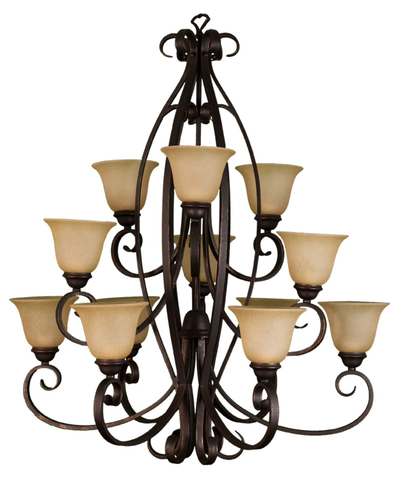 HOMEnhancements El Paso EP-CH12(TS)-RB Chandelier Light - Rubbed Bronze