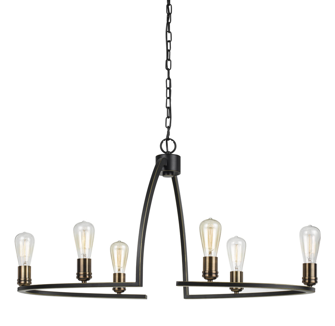 Cal Kinder FX-3664-6 Chandelier Light - Dark Bronze