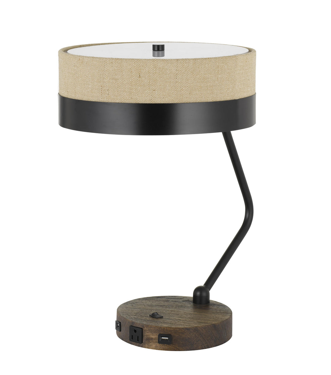 Cal Lighting BO-2758DK-BK Parson Two Light Desk Lamp Lamp Black