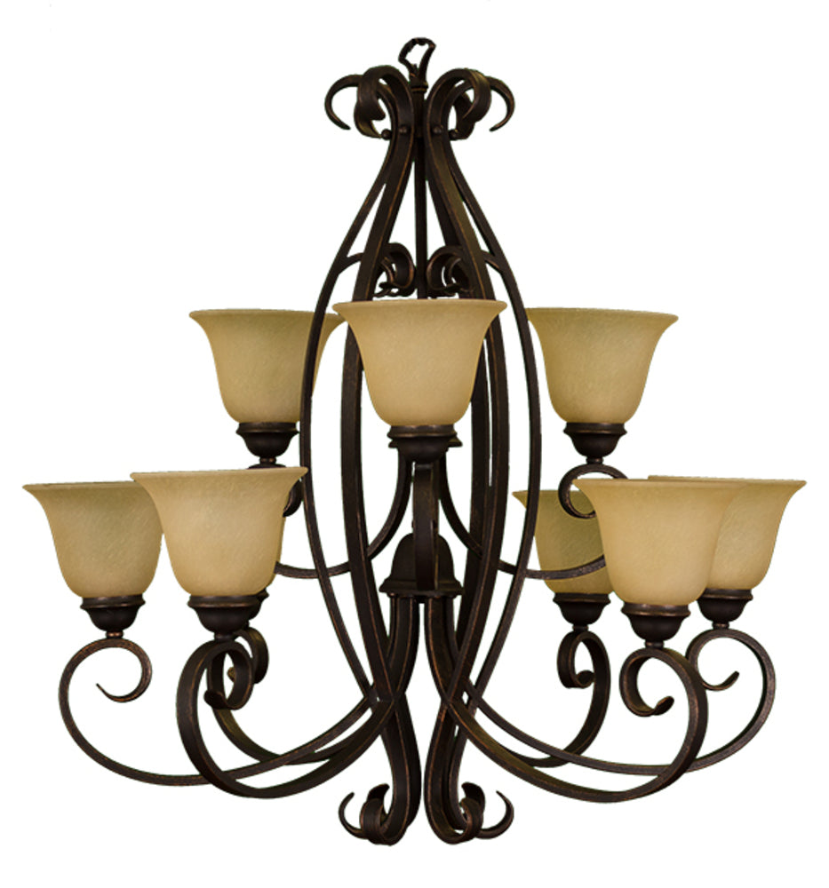 HOMEnhancements El Paso EP-CH9(TS)-RB Chandelier Light - Rubbed Bronze