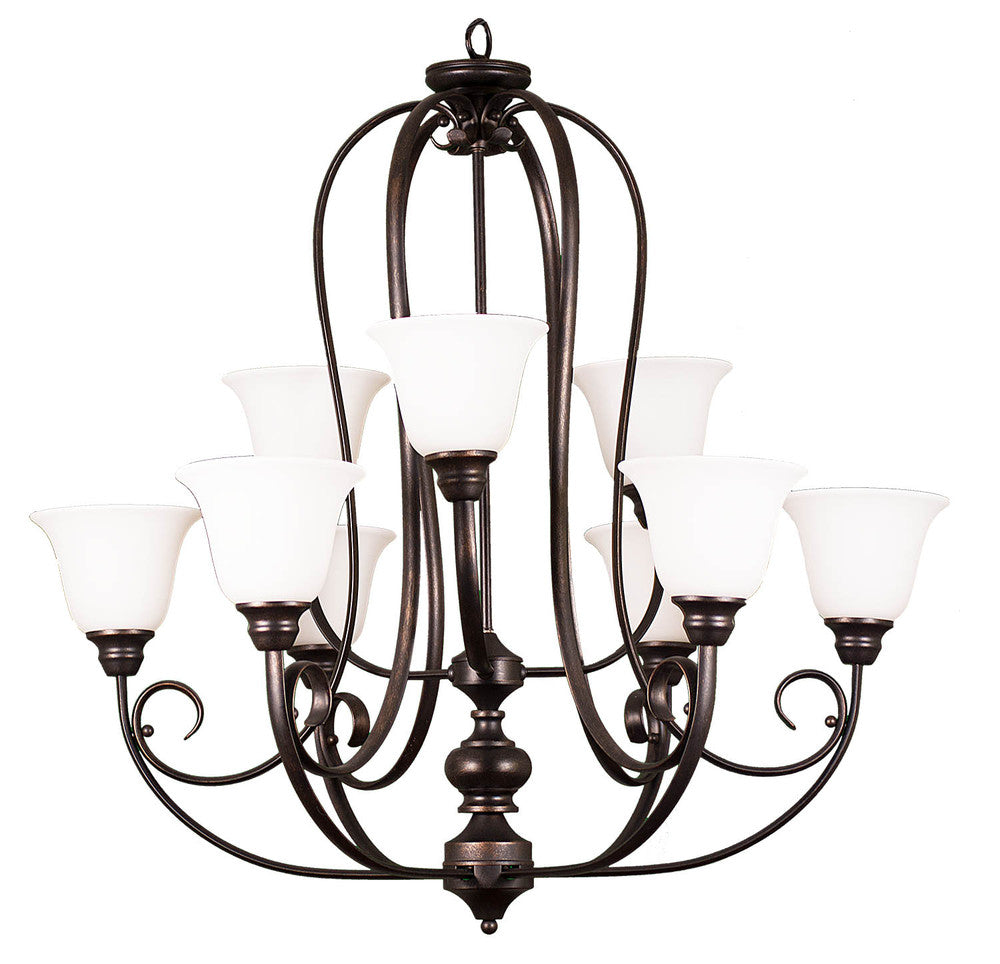 HOMEnhancements Frisco FCH-9WH-RB Chandelier Light - Bronze