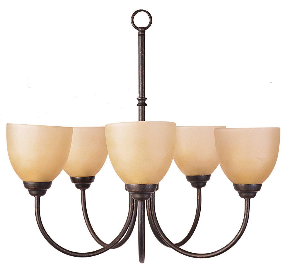 HOMEnhancements Laredo LE-CH5TS-RB Chandelier Light - Rubbed Bronze