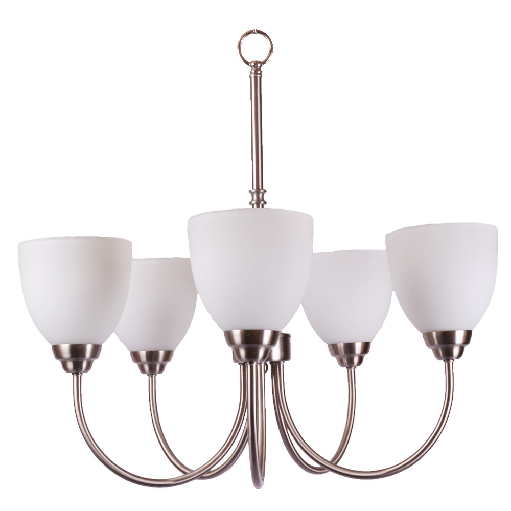 HOMEnhancements Laredo LE-CH5WH-NK Chandelier Light - Brushed Nickel