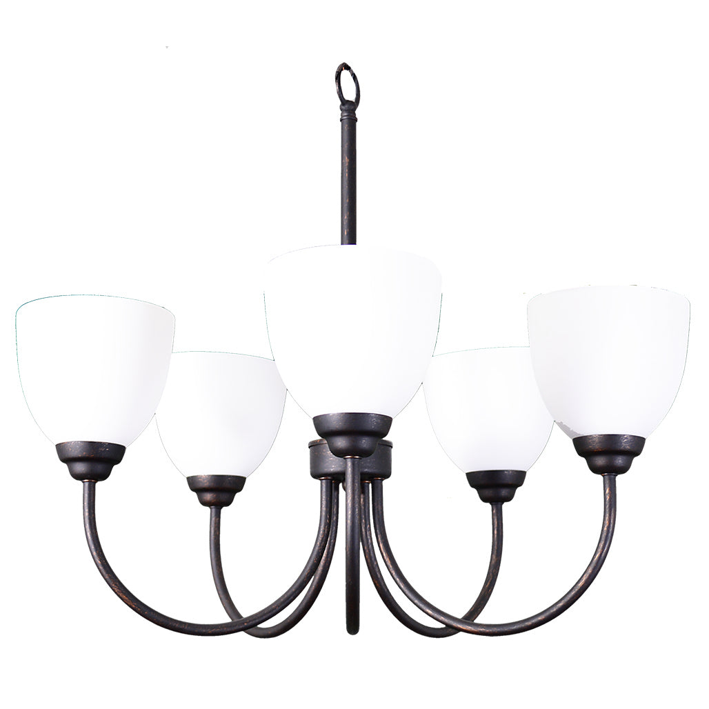 HOMEnhancements Laredo LE-CH5WH-RB Chandelier Light - Rubbed Bronze