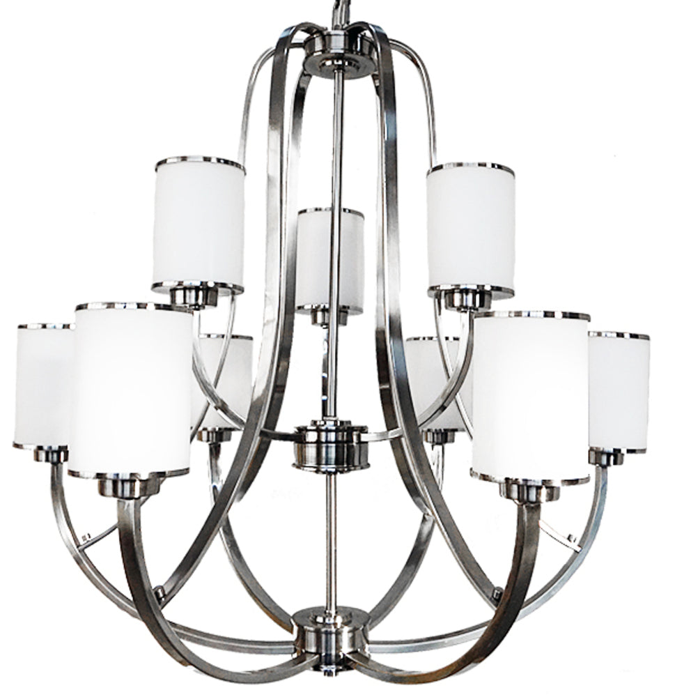 HOMEnhancements Lexington LX-CH9(WH)-NK Chandelier Light - Brushed Nickel