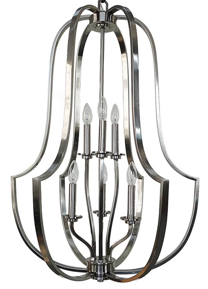 HOMEnhancements Lexington LX-HF6-NK Pendant Light - Brushed Nickel