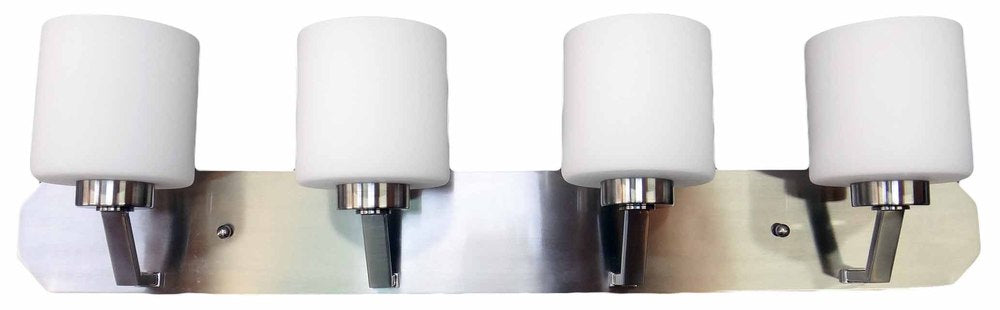 HOMEnhancements Paris PRS-VL4(WH)-NK Bath Vanity Light 36 in. wide - Nickel