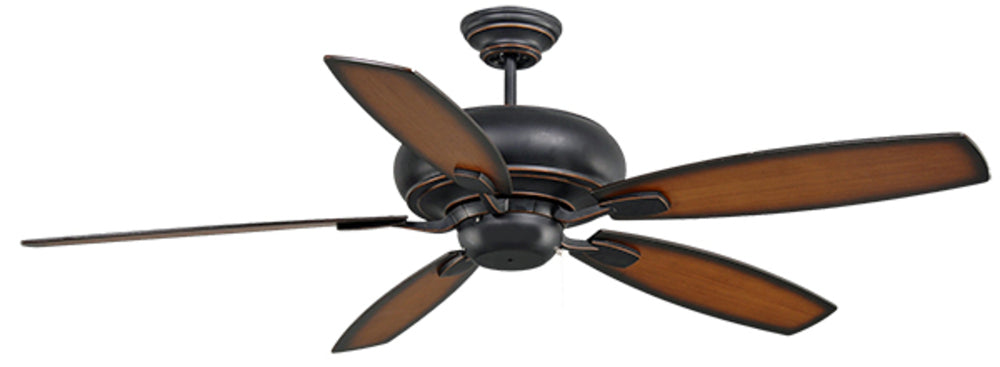 HOMEnhancements Rio Grande SUN600 RB5CP Ceiling Fan 60 - Rubbed Bronze, Charred Pecan/Walnut/