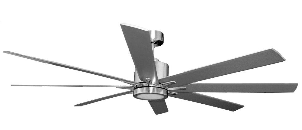 HOMEnhancements Metro SUN866 NK8SV/WL(WC) Ceiling Fan 66 - Brushed Nickel, Silver/Walnut/