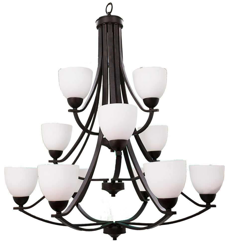 HOMEnhancements Victoria VIC-CH12(WH)-RB Chandelier Light - Rubbed Bronze